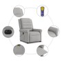 Sillón reclinable de masaje eléctrico tela gris nube en Sillones | Comprar online en Foru.es