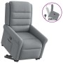 Sillón reclinable elevable de tela gris claro en Sillones | Comprar online en Foru.es