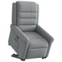 Sillón reclinable elevable de tela gris claro en Sillones | Comprar online en Foru.es