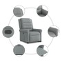 Sillón reclinable elevable de tela gris claro en Sillones | Comprar online en Foru.es