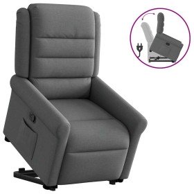 Sillón reclinable elevable de tela gris oscuro en Sillones | Comprar online en Foru.es