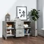 Aparador de madera de ingeniería gris hormigón 100x36x60 cm de vidaXL, Aparadores - Ref: Foro24-812523, Precio: 83,72 €, Desc...