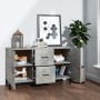 Aparador de madera de ingeniería gris hormigón 100x36x60 cm de vidaXL, Aparadores - Ref: Foro24-812523, Precio: 85,70 €, Desc...