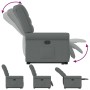 Sillón reclinable elevable de tela gris oscuro en Sillones | Comprar online en Foru.es