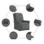 Sillón reclinable elevable de tela gris oscuro en Sillones | Comprar online en Foru.es