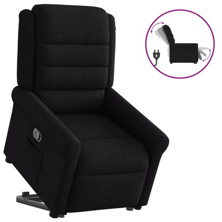 Sillón reclinable elevable tela negro en Sillones | Comprar online en Foru.es