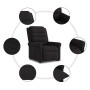 Sillón reclinable elevable tela negro en Sillones | Comprar online en Foru.es