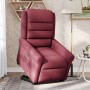 Sillón reclinable elevable tela rojo tinto en Sillones | Comprar online en Foru.es