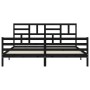 Estructura de cama con cabecero madera maciza negro 200x200 cm de vidaXL, Camas y somieres - Ref: Foro24-3194920, Precio: 170...