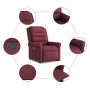Sillón reclinable elevable tela rojo tinto en Sillones | Comprar online en Foru.es