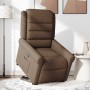 Sillón reclinable elevable de tela marrón en Sillones | Comprar online en Foru.es