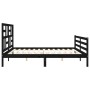 Estructura de cama con cabecero madera maciza negro 200x200 cm de vidaXL, Camas y somieres - Ref: Foro24-3194920, Precio: 170...