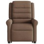 Sillón reclinable elevable de tela marrón en Sillones | Comprar online en Foru.es