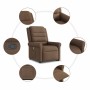Sillón reclinable elevable de tela marrón en Sillones | Comprar online en Foru.es