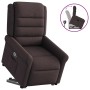 Sillón reclinable elevable tela marrón oscuro en Sillones | Comprar online en Foru.es