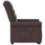 Sillón reclinable elevable tela marrón oscuro en Sillones | Comprar online en Foru.es