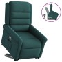 Sillón reclinable elevable tela verde oscuro en Sillones | Comprar online en Foru.es