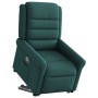 Sillón reclinable elevable tela verde oscuro en Sillones | Comprar online en Foru.es