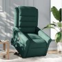 Sillón reclinable elevable tela verde oscuro en Sillones | Comprar online en Foru.es