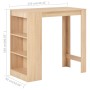 Mesa alta de cocina con estantería color roble 110x50x103 cm en Mesas de comedor | Comprar online en Foru.es