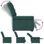 Sillón reclinable elevable tela verde oscuro en Sillones | Comprar online en Foru.es
