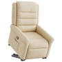 Sillón reclinable elevable de tela color crema en Sillones | Comprar online en Foru.es