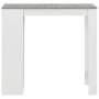 Mesa alta de cocina con estantería blanca 110x50x103 cm en Mesas de comedor | Comprar online en Foru.es