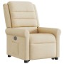 Sillón reclinable elevable de tela color crema en Sillones | Comprar online en Foru.es