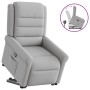 Sillón reclinable elevable de tela gris nube en Sillones | Comprar online en Foru.es