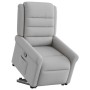 Sillón reclinable elevable de tela gris nube en Sillones | Comprar online en Foru.es