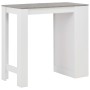 Mesa alta de cocina con estantería blanca 110x50x103 cm en Mesas de comedor | Comprar online en Foru.es