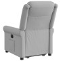Sillón reclinable elevable de tela gris nube en Sillones | Comprar online en Foru.es