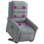 Sillón de masaje reclinable de pie de tela gris claro en Sillones | Comprar online en Foru.es