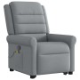 Sillón de masaje reclinable de pie de tela gris claro en Sillones | Comprar online en Foru.es