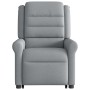 Sillón de masaje reclinable de pie de tela gris claro en Sillones | Comprar online en Foru.es