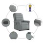 Sillón de masaje reclinable de pie de tela gris claro en Sillones | Comprar online en Foru.es