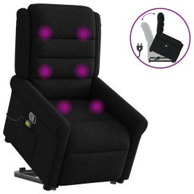 Sillón reclinable de masaje elevable tela negro en Sillones | Comprar online en Foru.es