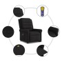 Sillón reclinable de masaje elevable tela negro en Sillones | Comprar online en Foru.es