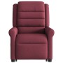 Sillón reclinable de masaje elevable tela rojo tinto en Sillones | Comprar online en Foru.es