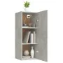 Armario de pared contrachapada gris hormigón 34,5x34x90 cm de vidaXL, Estantes y estanterías - Ref: Foro24-812433, Precio: 45...