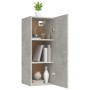 Armario de pared contrachapada gris hormigón 34,5x34x90 cm de vidaXL, Estantes y estanterías - Ref: Foro24-812433, Precio: 45...