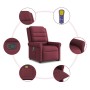 Sillón reclinable de masaje elevable tela rojo tinto en Sillones | Comprar online en Foru.es