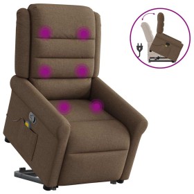 Silla de masaje reclinable de pie de tela marrón en Sillones | Comprar online en Foru.es