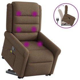 Silla de masaje reclinable de pie de tela marrón en Sillones | Comprar online en Foru.es