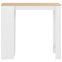 Mesa alta de cocina con estantería blanca 110x50x103 cm en Mesas de comedor | Comprar online en Foru.es