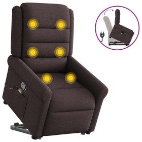 Silla de masaje reclinable de pie de tela marrón oscuro en Sillones | Comprar online en Foru.es