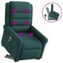 Silla de masaje reclinable de pie de tela verde oscura en Sillones | Comprar online en Foru.es