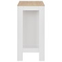 Mesa alta de cocina con estantería blanca 110x50x103 cm en Mesas de comedor | Comprar online en Foru.es