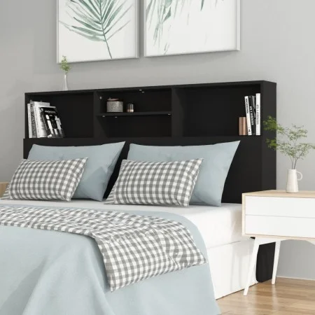 Mueble cabecero negro 160x19x103,5 cm de vidaXL, Cabeceros y pies de cama - Ref: Foro24-811872, Precio: 73,40 €, Descuento: %