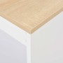 Mesa alta de cocina con estantería blanca 110x50x103 cm en Mesas de comedor | Comprar online en Foru.es